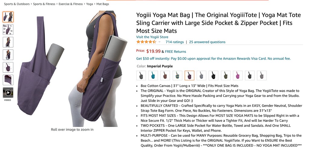 Yogiii 12-Pack Yoga Mat Bag | The ORIGINAL YogiiiTote Yoga Bag | Sling Mat  Tote | Yoga Mat Carrier Fits Most Size Mats | Variety Pack, 12 Count